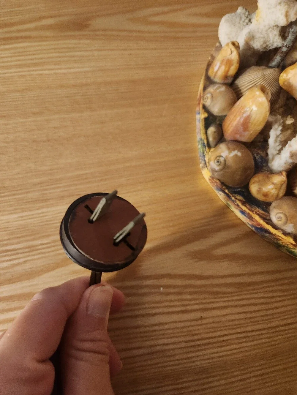 Vintage Mid-Century Modern Conch Seashell Night Light - WORKS